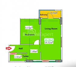ბინა 46 კვ/მ - იურიევსკაია, Batumi, საქართველო